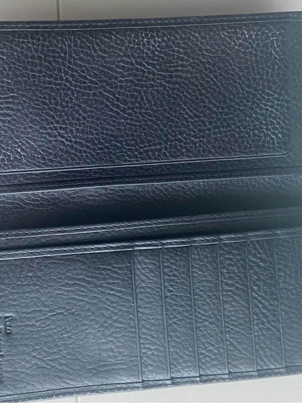 Polo by Ralph Lauren Black Leather Long check book  and credit card Wallet